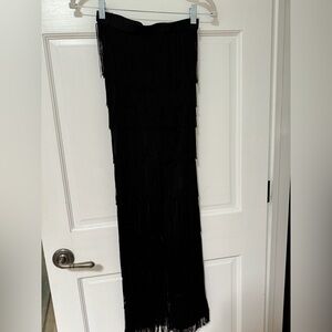 Weissman Black Fringe Dance Ballroom Pants